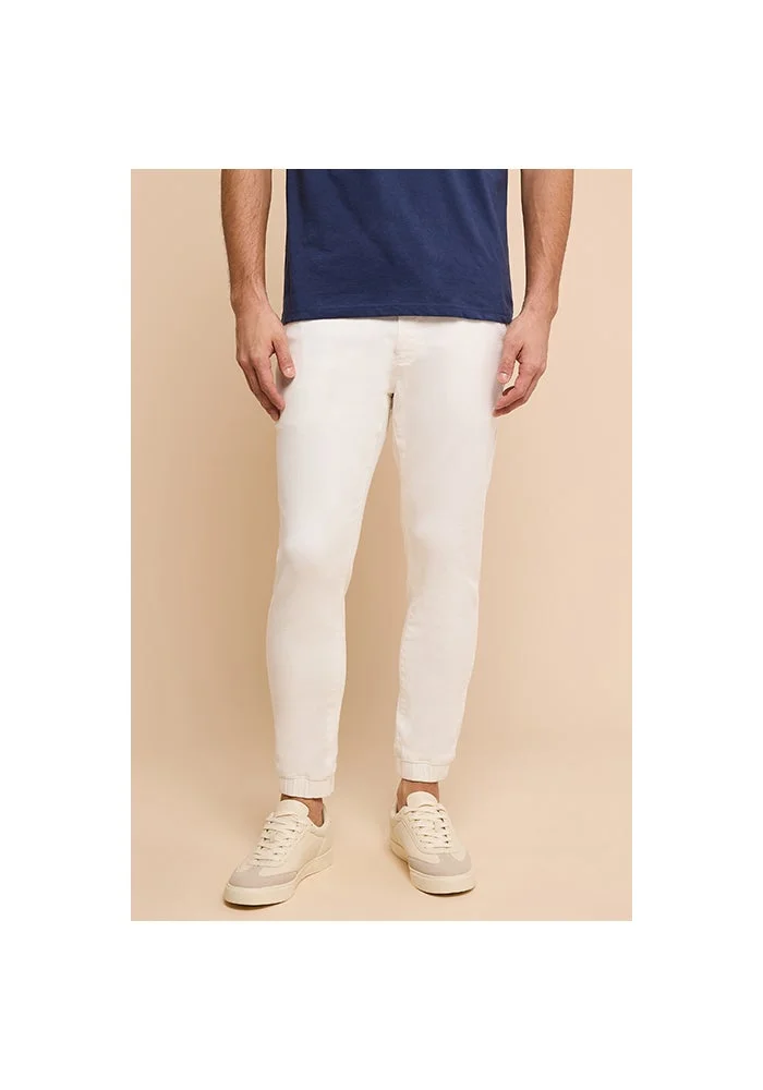 أر أند بي Solid Jogger Jeans with Drawstring Waist