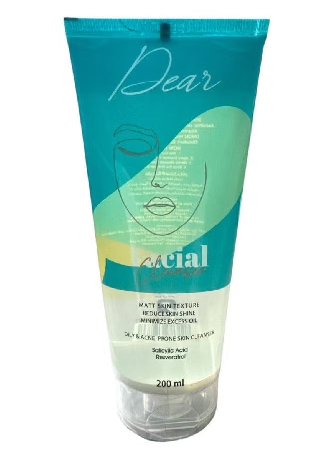 DEAR HYDRATION MOISTURIZING Gel 200 GM - Facial Cleanser For Oily & Acne Prone Skin 200ML - Image 2
