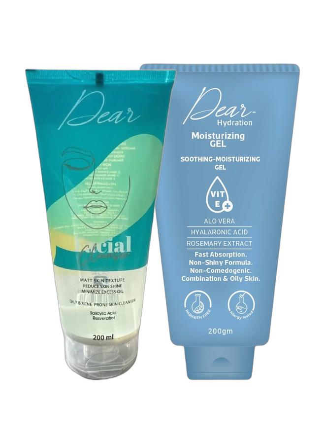 DEAR HYDRATION MOISTURIZING Gel 200 GM - Facial Cleanser For Oily & Acne Prone Skin 200ML - Image 1