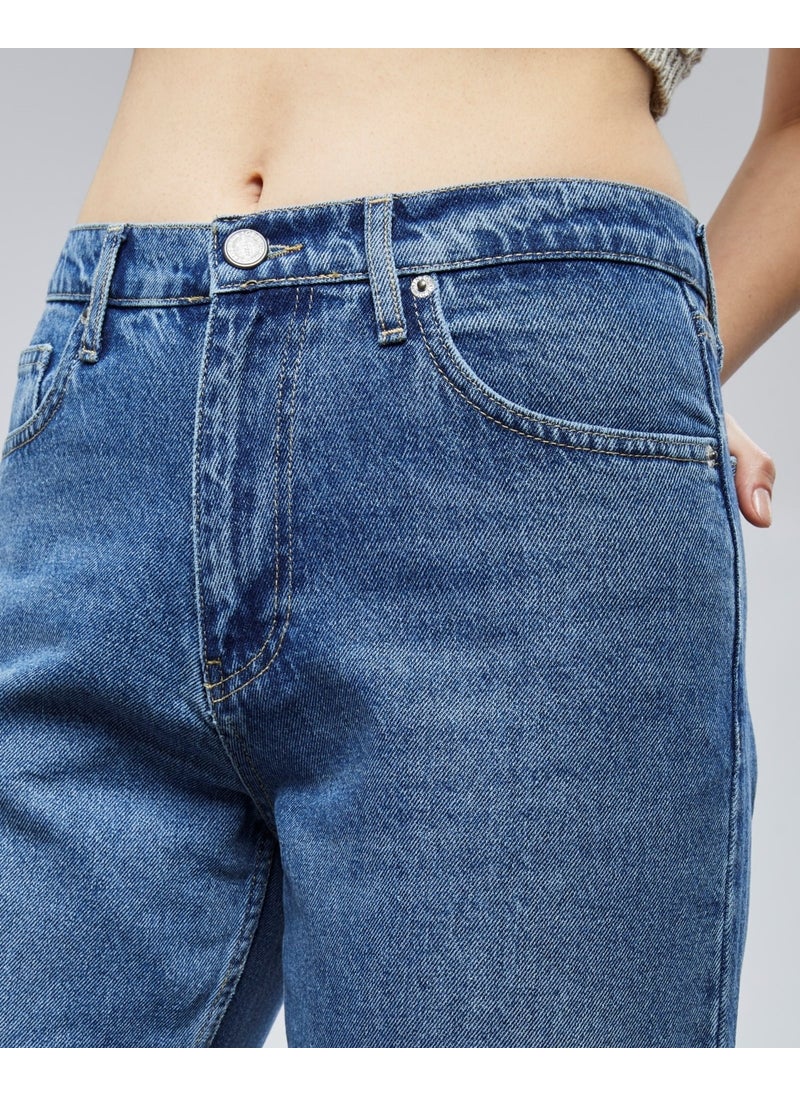 Cedy Denim - Women High Waist Baggy Skater Jeans - Image 1