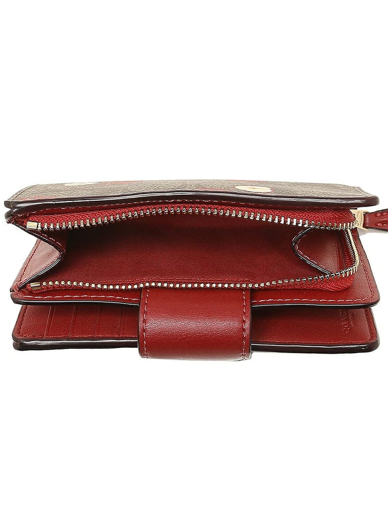 coachoutlet COACH Women’s Signature Canvas Apple Print Wallet C4117 - Image 5