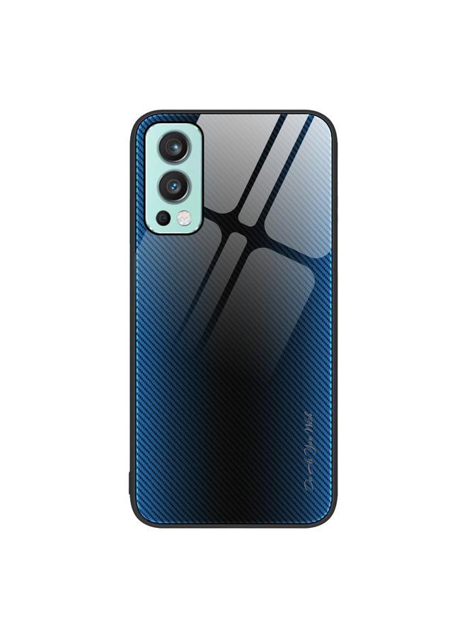 S-TOP Case For OnePlus Nord 2 5G Texture Gradient Glass TPU Phone Case - Image 1