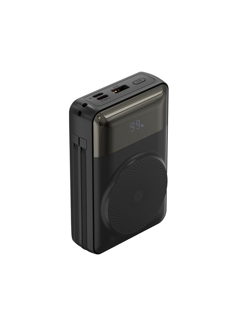 Goaltage - PB11 FlexCharge 20K Power Bank 22W with Built-In Cable, Power Indicator, Quick Wireless Charging, Multi-Port and Stand Functionality - Image 1