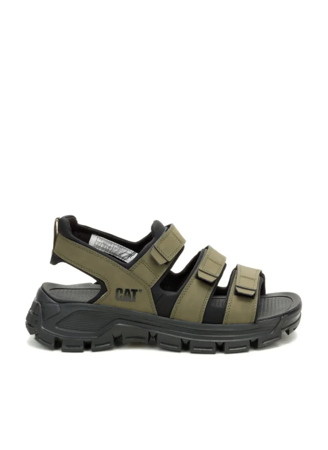 كاتربلر CAT Criterion Men’s Soft Sandal – Lightweight EVA Comfort, Stretch Fabric Lining, Durable Rubber Outsole – Dark Olive