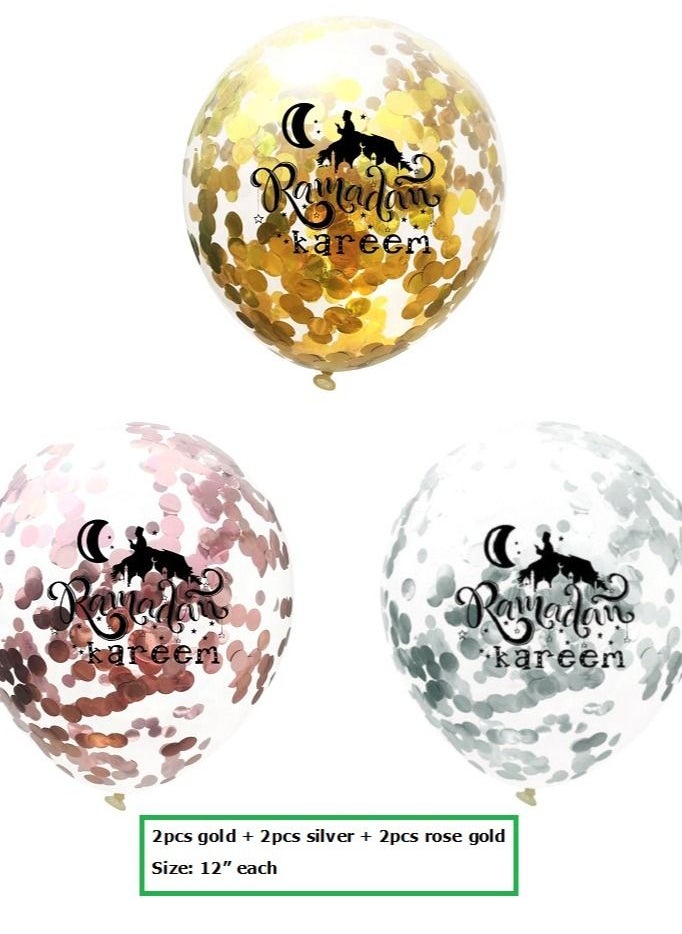 Party Propz Party Propz Ramadan Kareem Balloon Decoration - Set of 6  - Image 2