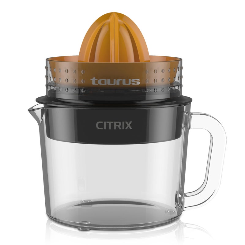 Citrus Juicer with 2 Interchangeable Cones Premium Glass Container EasytoClean Compact Design Perfect for Limes Oranges and Lemons Durable Hygienic and Versatile for Everyday Use