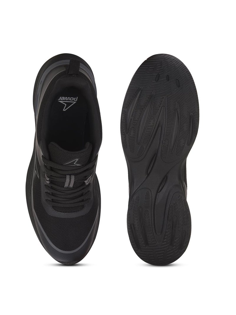 Power P Swift Men's Black Sports Shoes - 7 UK (8396212) - Image 4