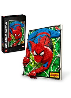 Art The Amazing Spider-Man 31209 Building Kit; Nostalgic Gift For Spider-Man Fans And Creative Hobby For Adults To Make Super Hero Wall Art (2,099 Pieces)
