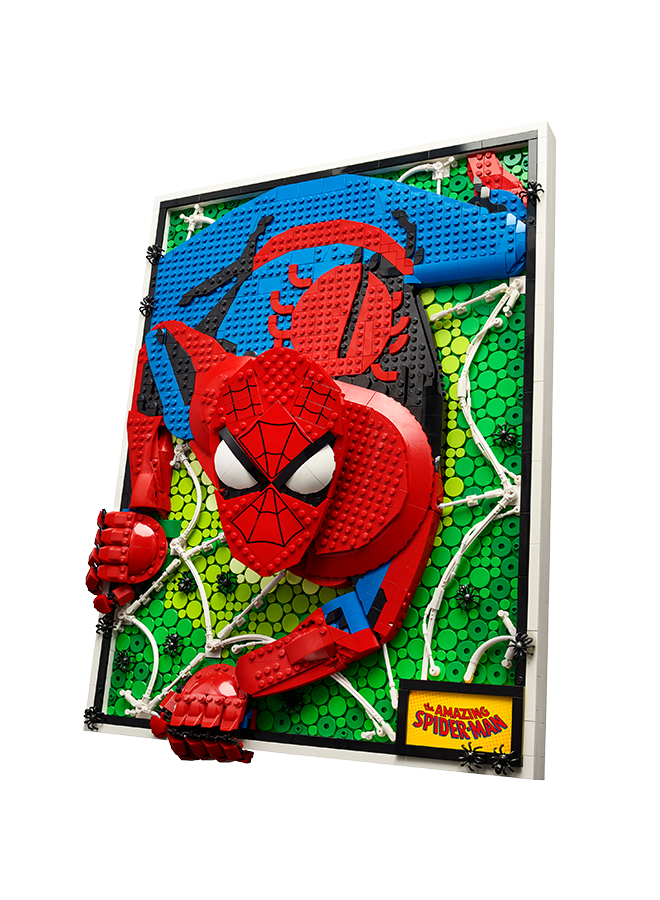 LEGO Art The Amazing Spider-Man 31209 Building Kit; Nostalgic Gift For Spider-Man Fans And Creative Hobby For Adults To Make Super Hero Wall Art (2,099 Pieces)