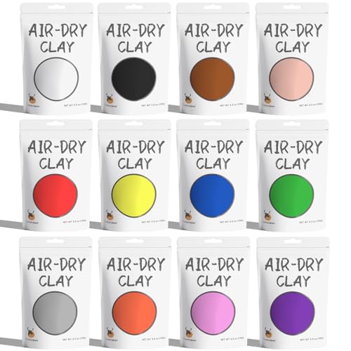Cutedeer Air Dry Modeling Clay 12 Colors 26lb Soft Foam Molding Clay DIY Creative for Kids Adults Arts Crafts Project Supplies26lb 12 Colors - Image 1