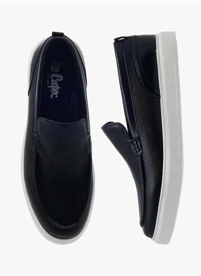 لي كوبر Men's Textured Slip-On Loafers