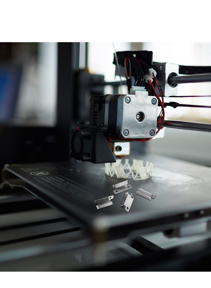 Y&D 16 Pieces Bed Clips Clamp Compatible with Ender 3 Pro, V2, 3S, 5 CR-20 PRO, CR-10S Pro and Other Creality 3D Printer, Stainless Steel Silver( Only Clips) - Image 4