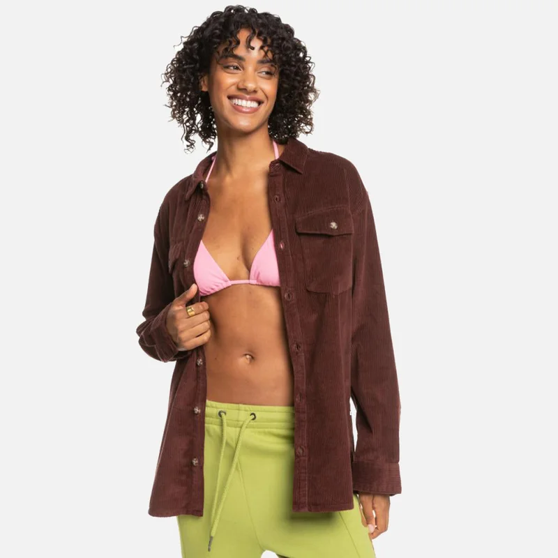 Roxy Let It Go Corduroy Long Sleeve Shirt - Women
