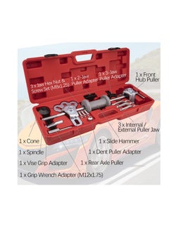 Generic Slide Hammer Puller Set, 9 Way Slide Hammer Puller Set, Large Slide Hammer, Hub Hammer, Wheel Hub Puller Tool, Bearing Slide Hammer Puller Set, Internal and External Puller  - Image 2