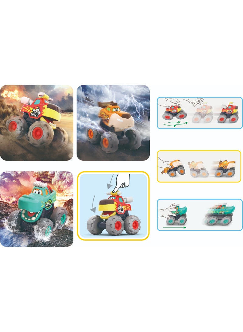 Hola Bull Monster Truck for Toddlers 12+ Months | Friction Powered Push & Go Toy Car | Durable Animal Vehicle for Kids | No Batteries Needed - Image 4
