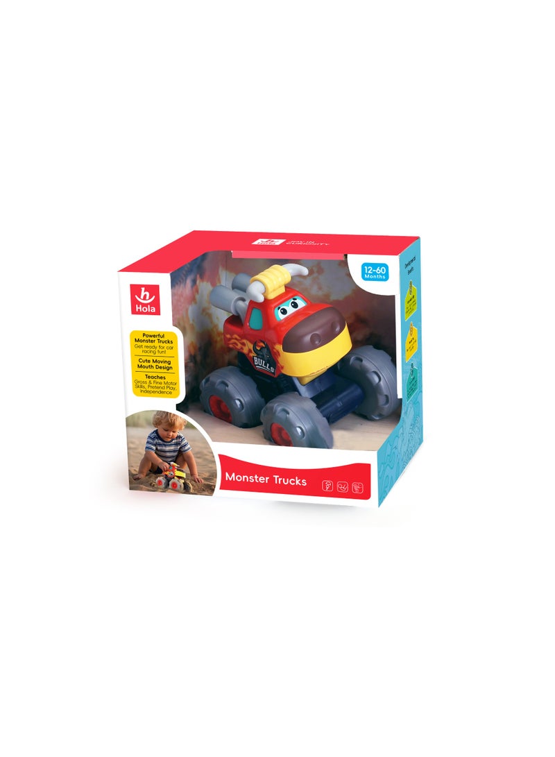 Hola Bull Monster Truck for Toddlers 12+ Months | Friction Powered Push & Go Toy Car | Durable Animal Vehicle for Kids | No Batteries Needed - Image 3