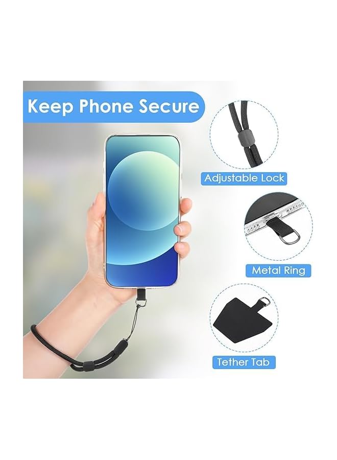 Green Tiger 5Pcs Phone Wrist Strap Lanyard & Tether Tabs Set, Adjustable Anti-Loss Cell Phone Hand Holder, Universal Durable Wristlet Accessory - Image 3