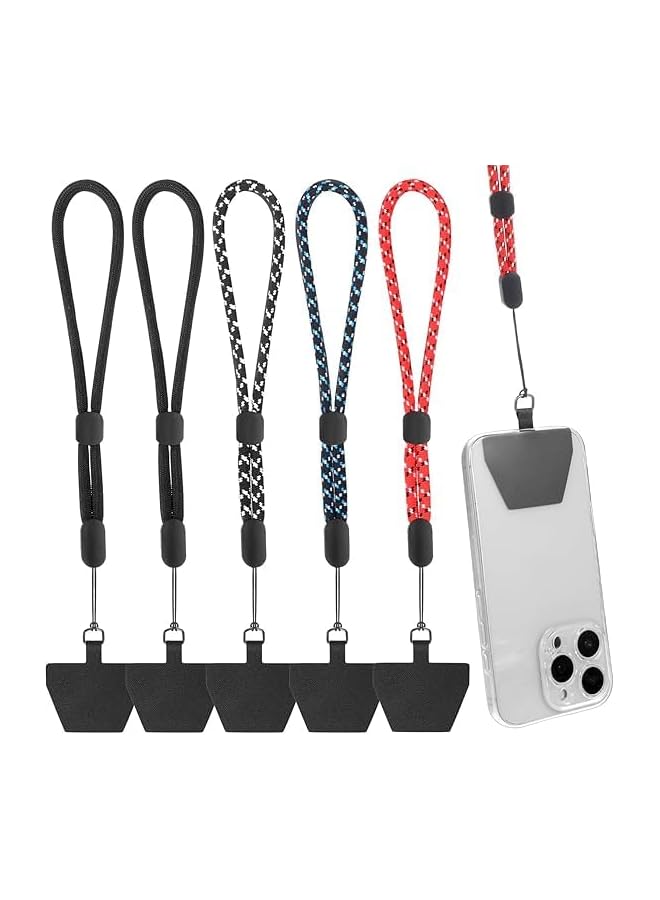 Green Tiger 5Pcs Phone Wrist Strap Lanyard & Tether Tabs Set, Adjustable Anti-Loss Cell Phone Hand Holder, Universal Durable Wristlet Accessory - Image 1