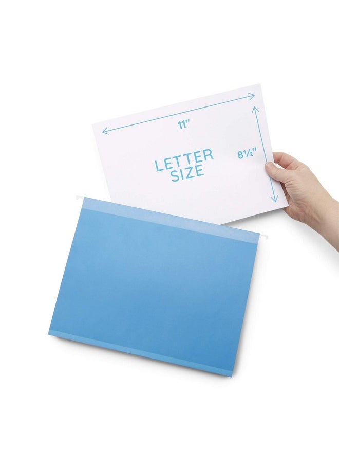 Blue Summit Supplies Blue Summit Supplies Extra Capacity Hanging File Folders Letter Size, 25 Reinforced Folders, Heavy Duty 2 Inch Expansion, Designed for Bulky Files, Filing Cabinets, Medical Charts, Assorted Colors  - Image 2
