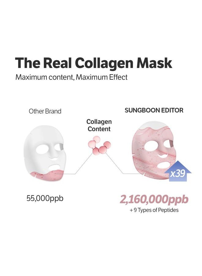 SUNGBOON EDITOR Deep Collagen Overnight Mask 37gx17ea | The real collagen 2,160,000ppb | Facial Hydrogel Masks with low molecular weight collagen for elasticity, firming, and moisturizing - Image 4