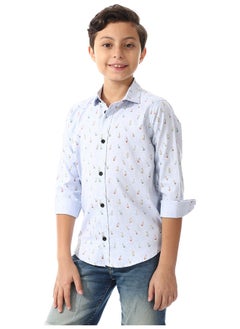 Andora Boys Sky Blue Long Sleeves Shirt_Sky blue  - Image 3