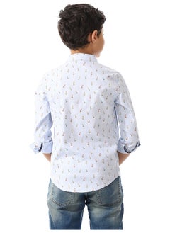 Andora Boys Sky Blue Long Sleeves Shirt_Sky blue  - Image 5