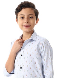 Andora Boys Sky Blue Long Sleeves Shirt_Sky blue  - Image 2