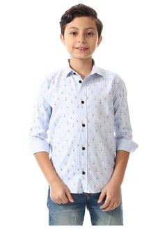 Andora Boys Sky Blue Long Sleeves Shirt_Sky blue  - Image 4