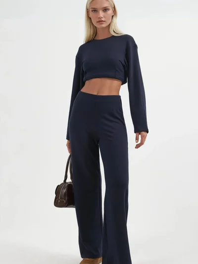 Busem BUSEM High Waist Pull-On Straight Leg Pants
