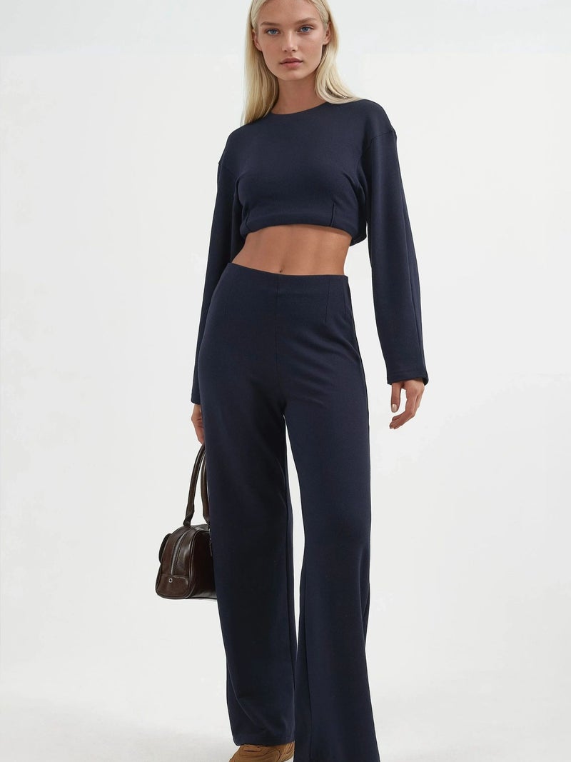 BUSEM High Waist Pull-On Straight Leg Pants - Image 1