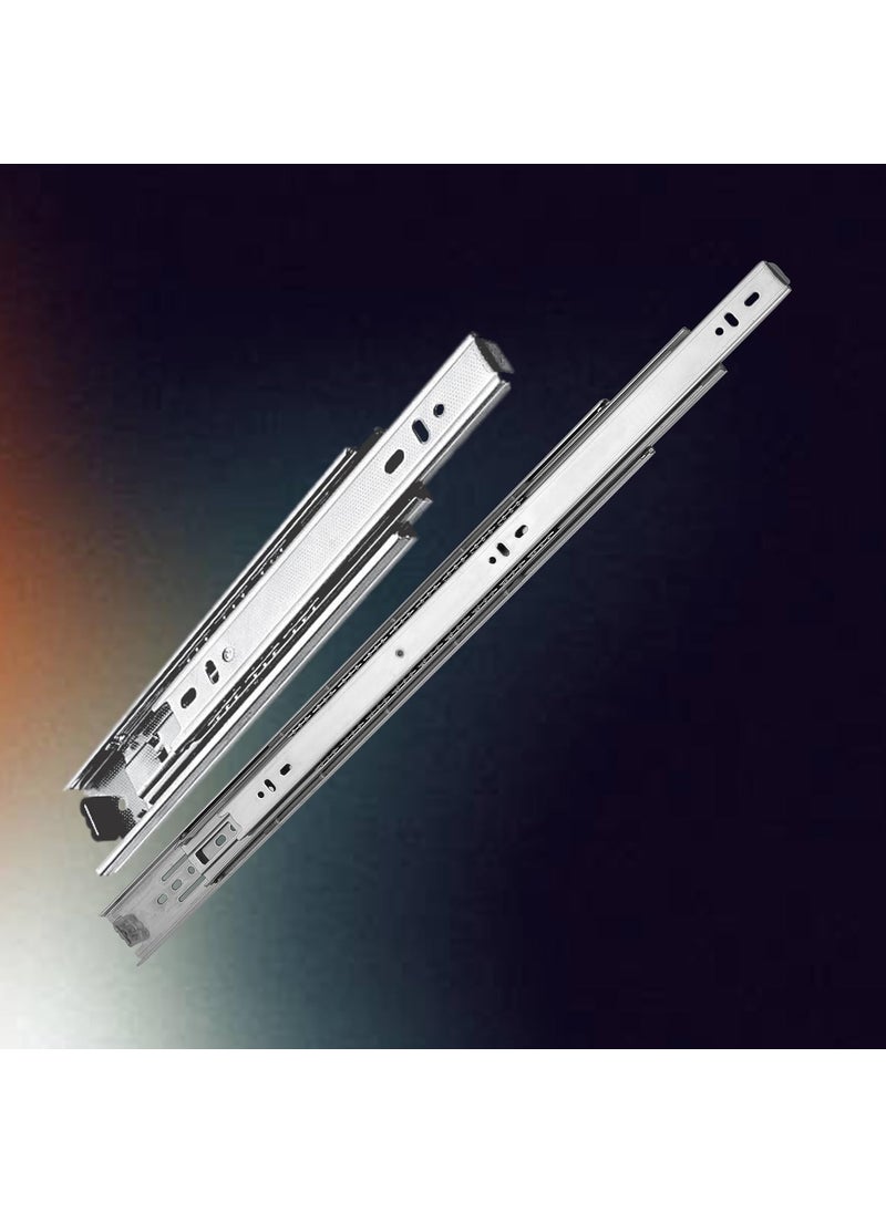 Harrison Harrison Telescopic Ball Bearing Eco Slide 0977 Drawer Channel Stainless Steel 18 inch Soundless Modular Kitchen Drawer Slides Rust Free Load Bearing Capacity 35 kg Furniture Hardware  - Image 1