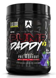 RYSE Pump Daddy V2 Non Stim Pre Workout, Blue Raspberry, 40 Servings  - Image 1