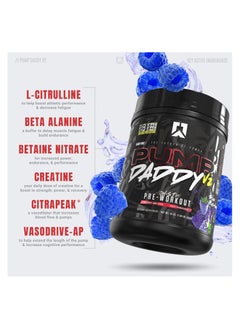 RYSE Pump Daddy V2 Non Stim Pre Workout, Blue Raspberry, 40 Servings  - Image 3