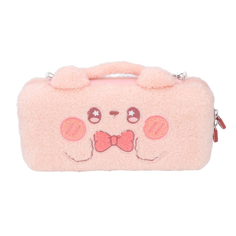 Game Console Carrying Bag 10 Card Slots Cute Design Portable Game Console Bag - Velvet And Hard EVA Interior Protective Game Console Bag for Indoor Storage Outdoor Activities Casual Gamers - Image 2