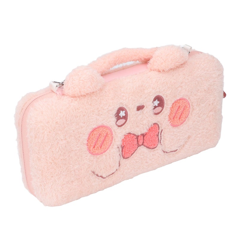 Game Console Carrying Bag 10 Card Slots Cute Design Portable Game Console Bag - Velvet And Hard EVA Interior Protective Game Console Bag for Indoor Storage Outdoor Activities Casual Gamers - Image 4