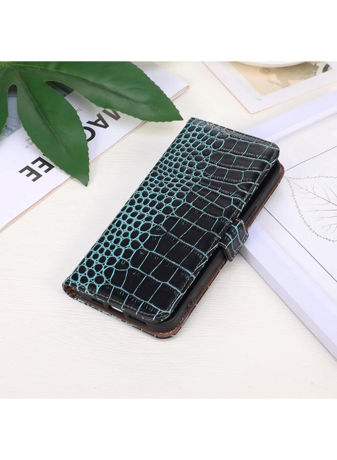 S-TOP Case For OPPO Reno11 5G Global Crocodile Top Layer Cowhide Leather Phone Case - Image 2
