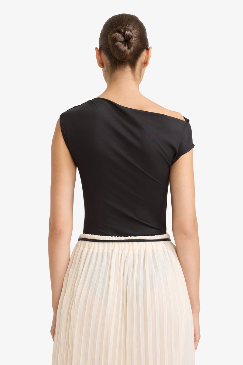 DeFacto Black Woman Body Suit Short Sleeve T-Shirt Casual - Image 5