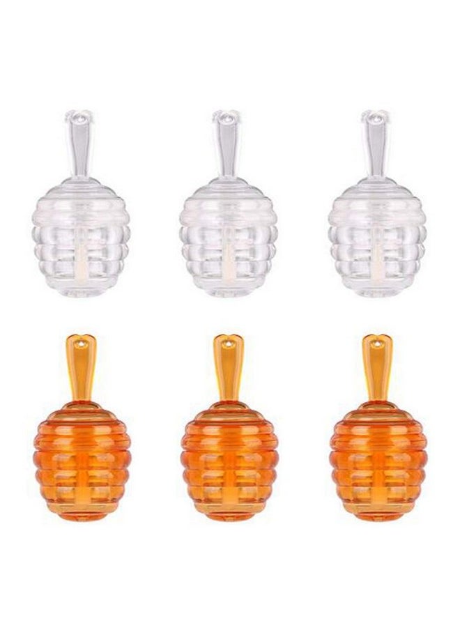 6 Pieces Empty Lip Gloss Tubes Reusable Lip Gloss Containers Honey Pots Shaped Lips Gloss Tube 9 Ml Empty Refillable Lips Gloss Bottles Diy Cosmetics Lipstick Containers(Transparent, Brown)