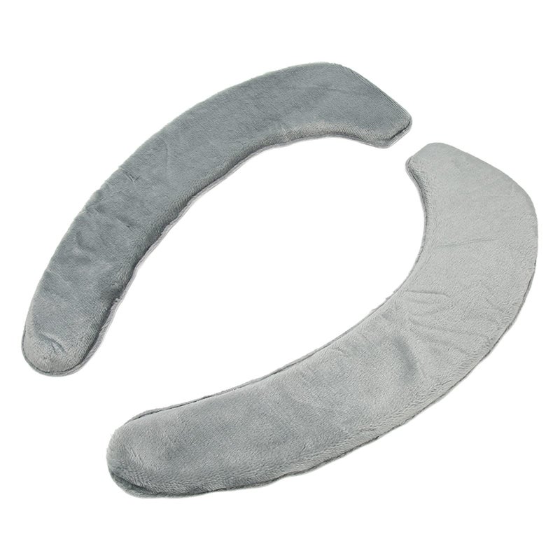 Soft Warm Flannel Toilet Seat Cover Cushion Self Adhesive Washable 2 Pack Gray - Image 4