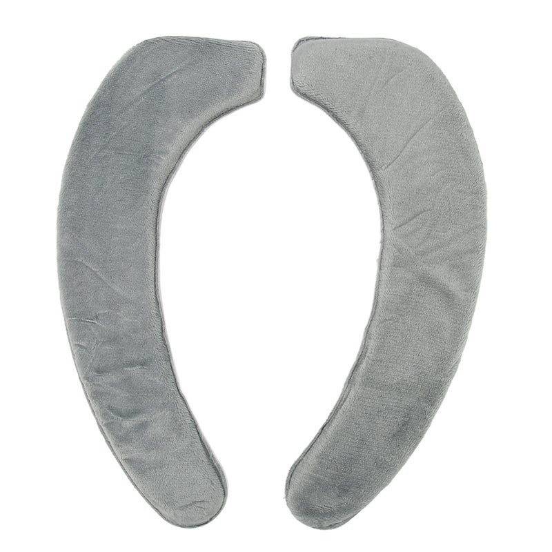 Soft Warm Flannel Toilet Seat Cover Cushion Self Adhesive Washable 2 Pack Gray - Image 2