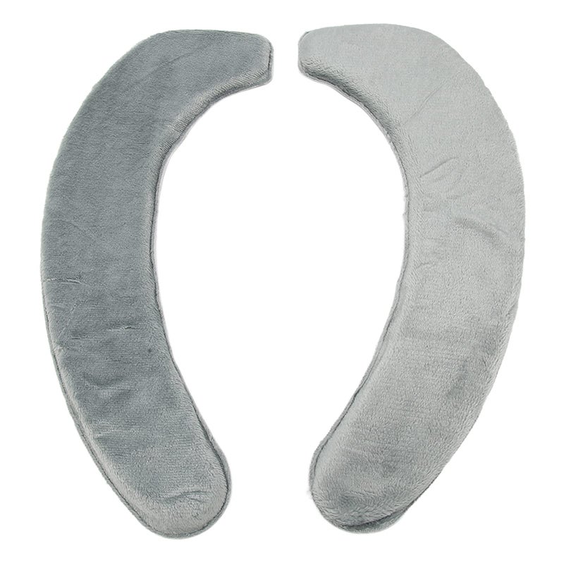 Soft Warm Flannel Toilet Seat Cover Cushion Self Adhesive Washable 2 Pack Gray - Image 3