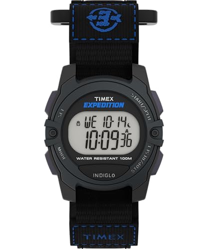 TIMEX ساعة تيمكس للجنسين TW4B02400 إكسبيديشن متوسطة الحجم رقمية CAT سوداء بحزام سريع الربط - Image 4