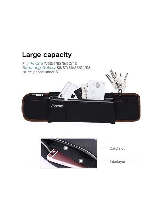 يو جرين حقيبة حزام الجري وحقيبة الخصر للعدائين لهاتف iPhone X وiPhone 8 وiPhone 7 Plus وiPhone 6S 6 Plus وSamsung Galaxy S9 S8 S7 S6 Edge مقاومة للماء وعاكسة - Image 3