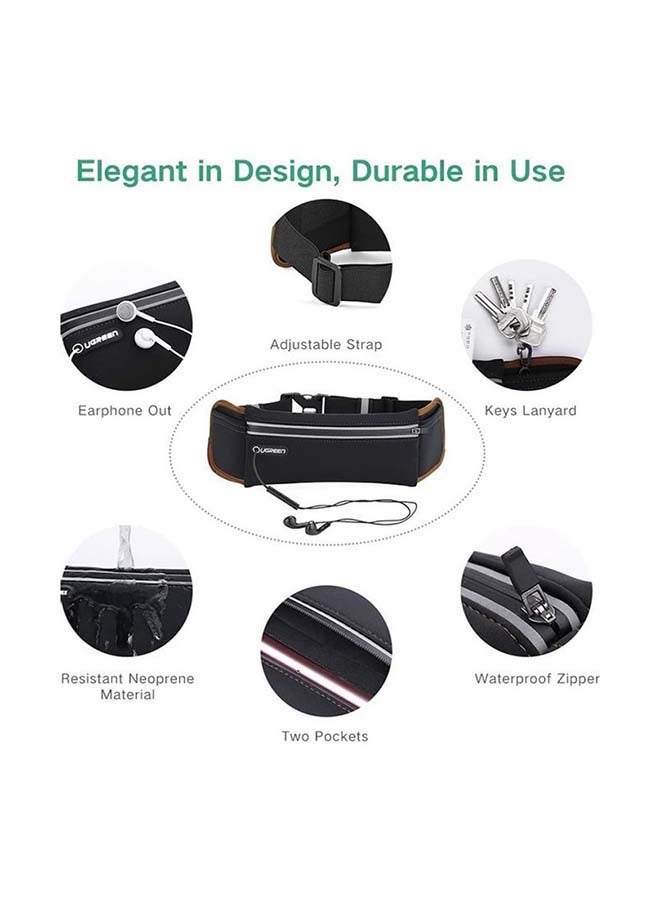 يو جرين حقيبة حزام الجري وحقيبة الخصر للعدائين لهاتف iPhone X وiPhone 8 وiPhone 7 Plus وiPhone 6S 6 Plus وSamsung Galaxy S9 S8 S7 S6 Edge مقاومة للماء وعاكسة - Image 4
