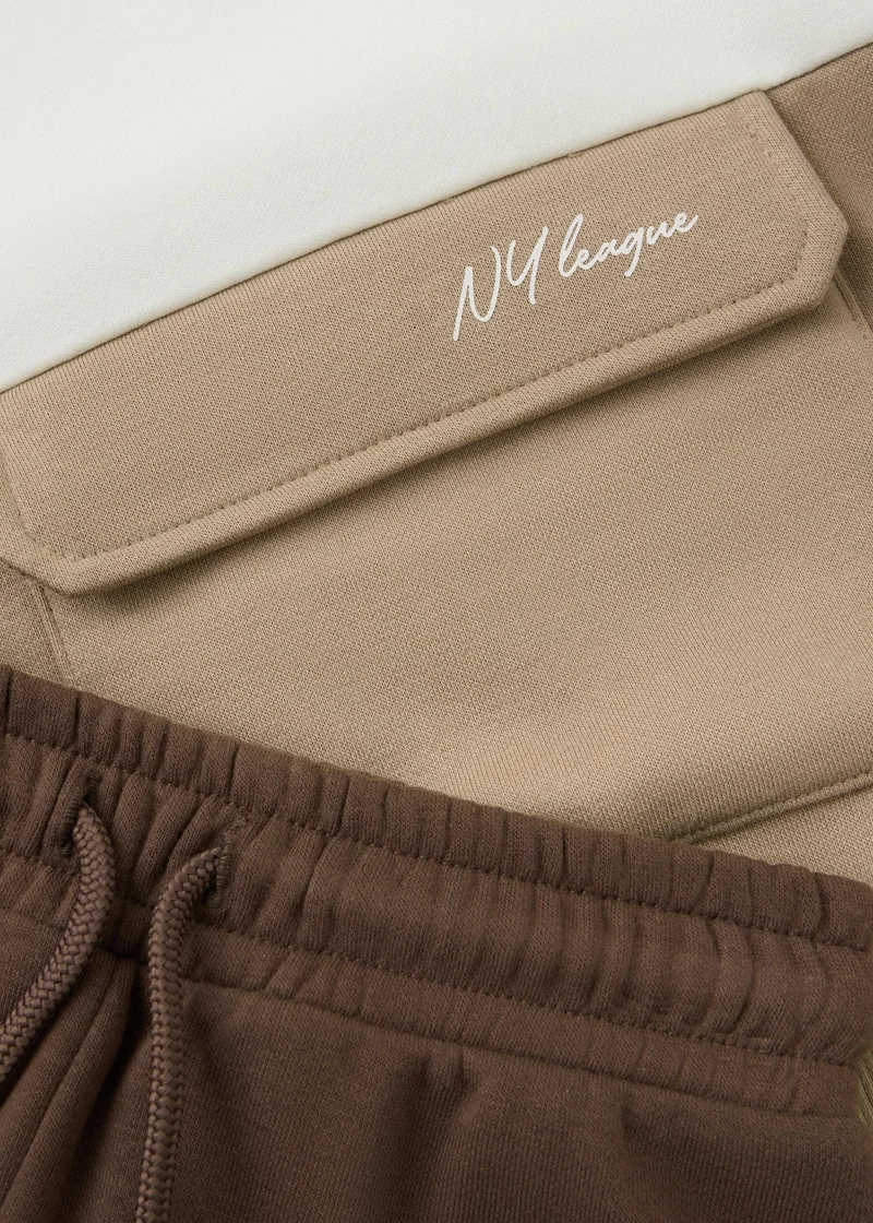 ماتلان Boys Brown Hoodie & Jogger Set