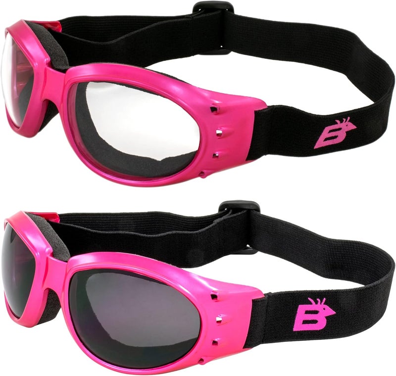 Birdz نظارات موتوسيكل بيردز إيجل المبطنه - إطار وردي - Image 1