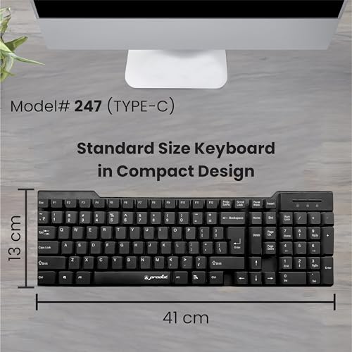 ProDot Alive Type-C Wired Keyboard Floated Key I Plug & Play Technology I 104 Keys I Rupees Key I Spill Resistant Design I Compatible with Windows, iOS, Linux, Laptop and Mobile with 1 Year Warranty - Image 4