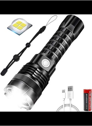Super Bright 12000 Lumens Rechargeable Handheld Torch Zoomable Waterproof Torch Lamp 5 Modes Flashlight for Camping Hiking Fishing Hunting - pzsku/Z9368C1C069FAD5AFF441Z/45/_/1720729292/417ce7a7-fb5a-42d8-9667-ce33d774f7f8