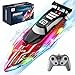 JOI MEW RC Boat for Kids with LED Lights 24Ghz Remote Control Racing Boats for 812Toy Water Boat for Pools Lakes with WaterproofRechargeable Battery for Boys Girls RED - Image 4