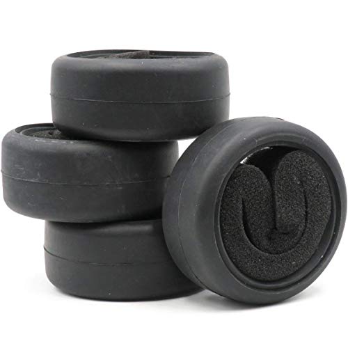 hobbysoul 4pcs RC 1/10 On Road Slick Tire Rubber Tyre Fit for 1:10 Touring Drift Car Wheel Rim … - Image 2